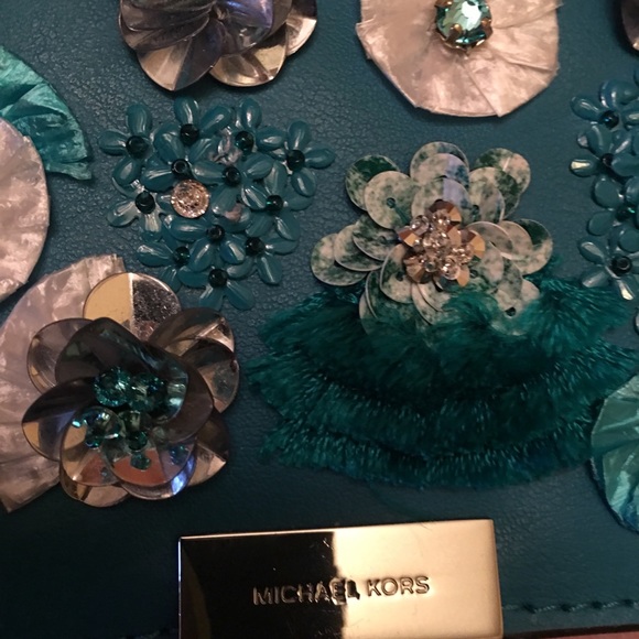 Michael Kors Jade Floral Sequence leather handbag - Picture 3 of 8